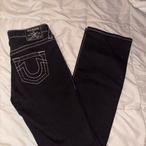 True Religion Women's black mid rise Becca bootcut jeans (size 28)